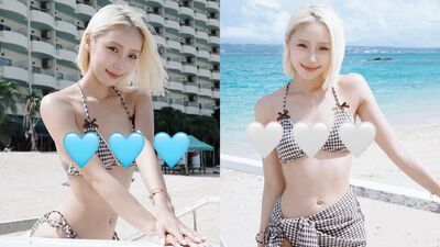 樂天正妹卉妮「海邊解放比基尼」！　出國一脫…真實身材全看光