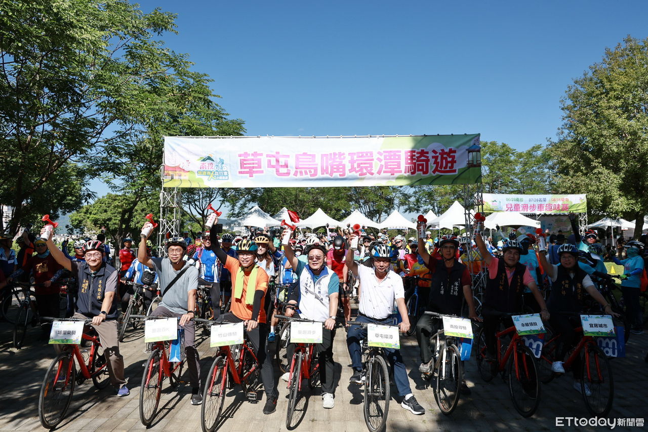 鳥嘴潭人工湖開放參觀滿月　首辦南投百K自行車小鎮漫遊活動