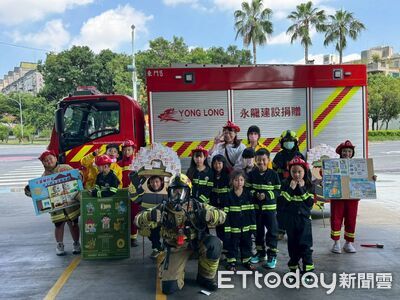 南消七大隊東門分隊暑期育樂營　玩中學安全體驗火場逃生