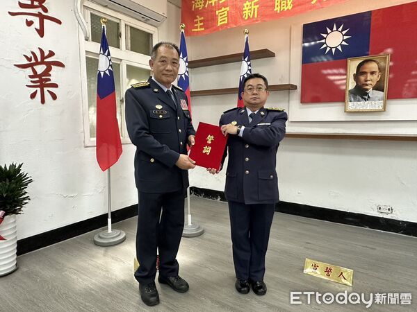 ▲海巡馬祖岸巡隊新任隊長布達 金馬澎分署長親臨勗勉。（圖／記者郭世賢翻攝）