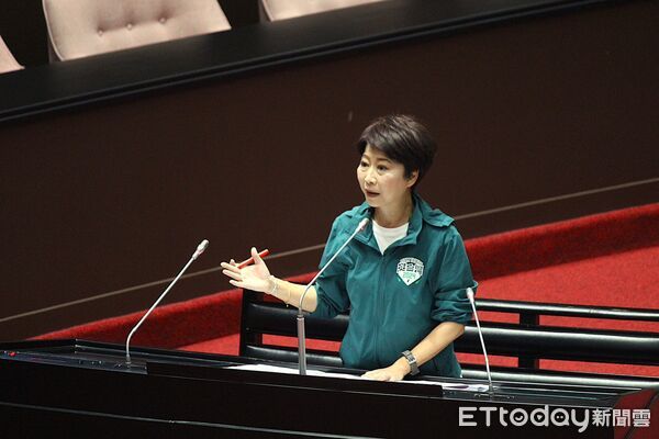 ▲立委陳亭妃在院會質詢，籲盡速通過地方補助款追加預算。（記者林東良翻攝）