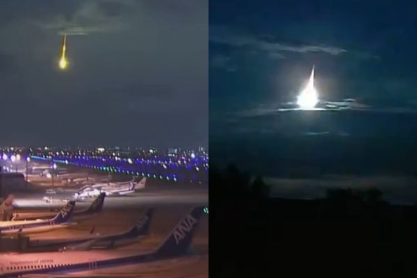 ▲▼日本九州與四國地區19日深夜出現罕見天文景象。（圖／翻攝自x）