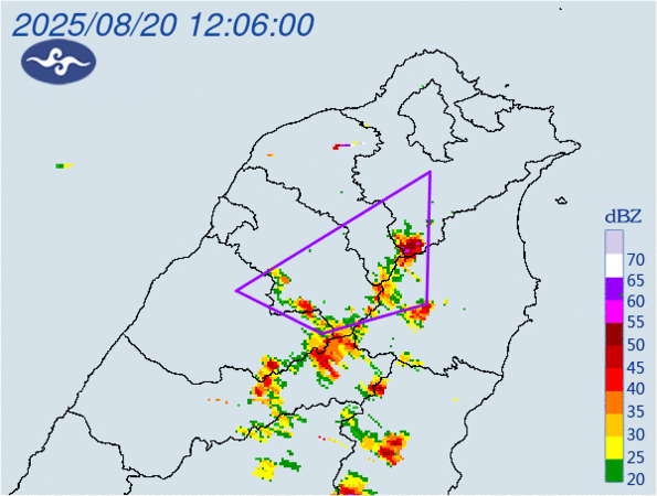 ▲▼大雷雨即時訊息 。（圖／氣象署提供）