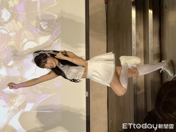 ▲朴旻曙今天代言線上遊戲。（圖／記者姜國輝攝）