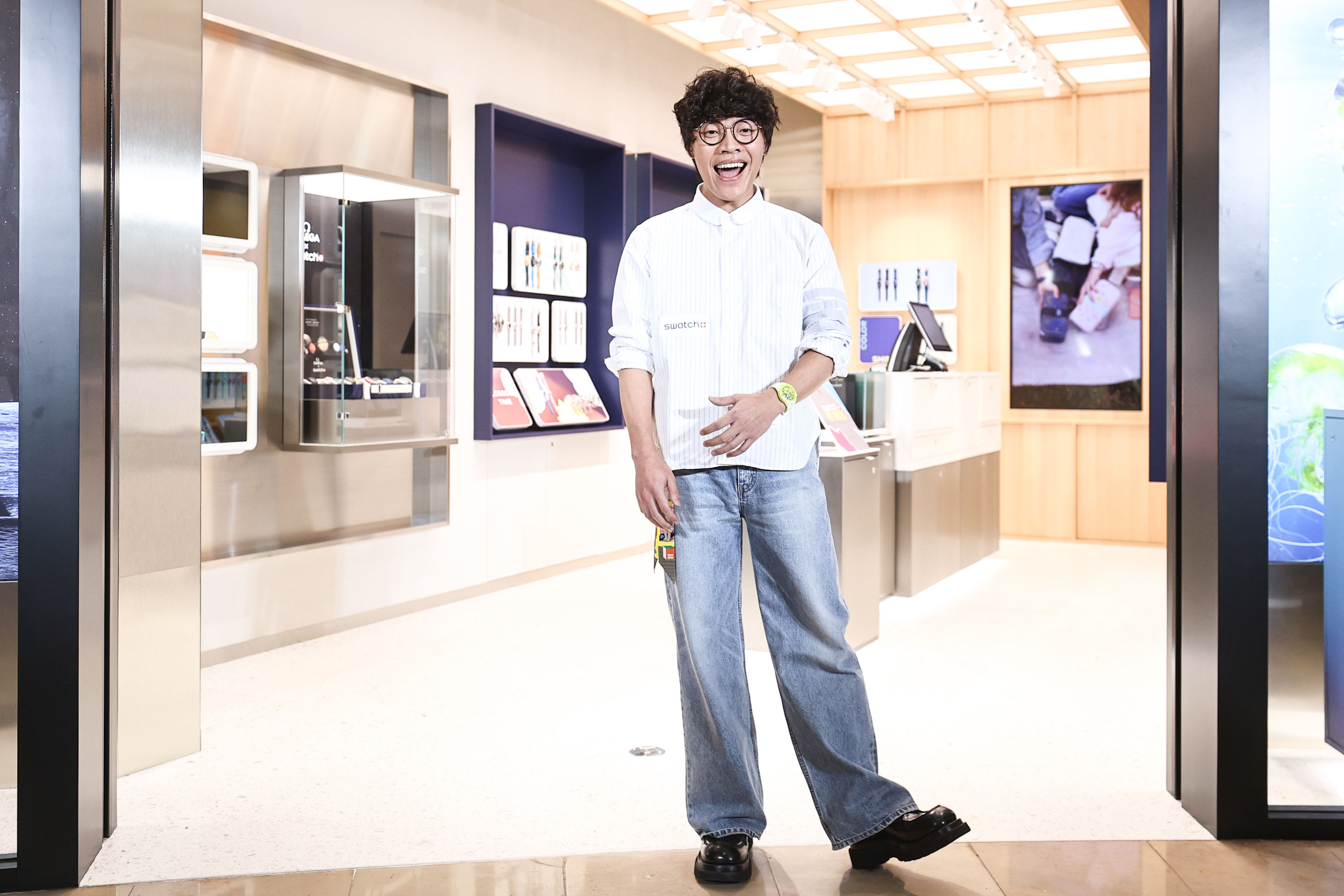 ▲盧廣仲擔任Swatch台北101概念店開幕嘉賓。（圖／記者林敬旻攝）