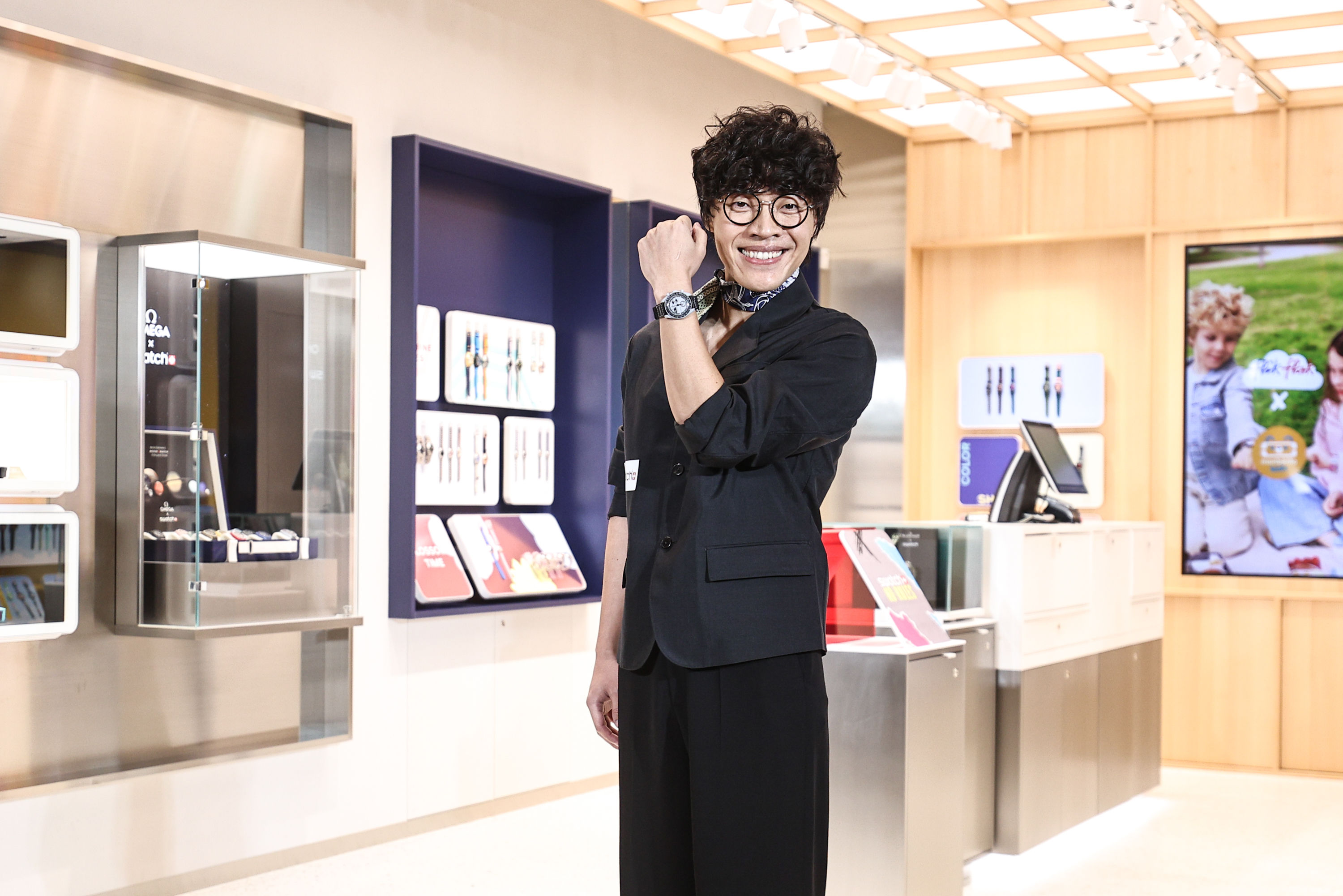 ▲盧廣仲擔任Swatch台北101概念店開幕嘉賓。（圖／記者林敬旻攝）