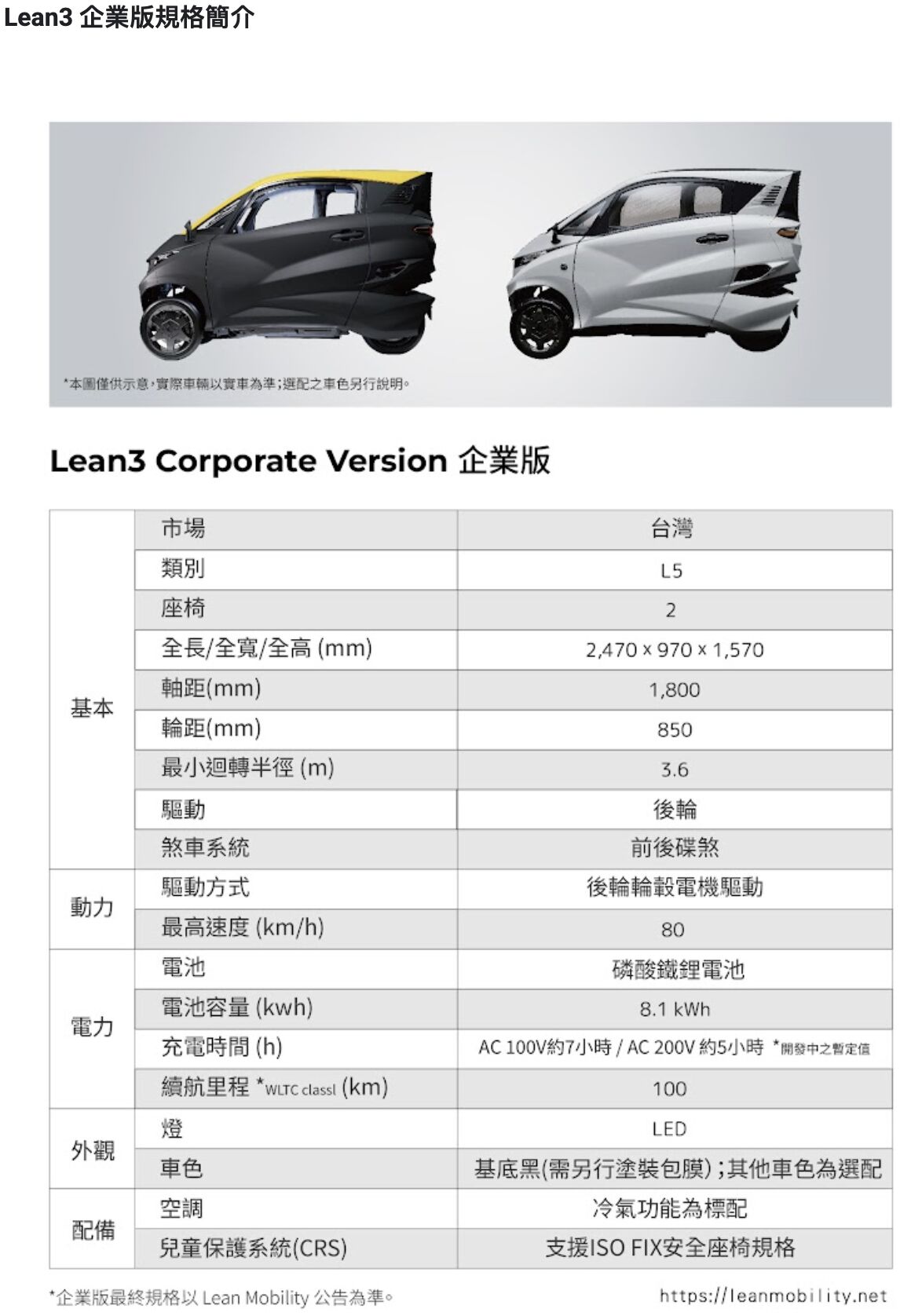 ▲Lean 3電動三輪車預購。（圖／翻攝自Lean Mobility）