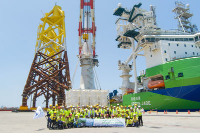 台船環海提前達標 順利完成海龍離岸風場73座水下基礎安裝