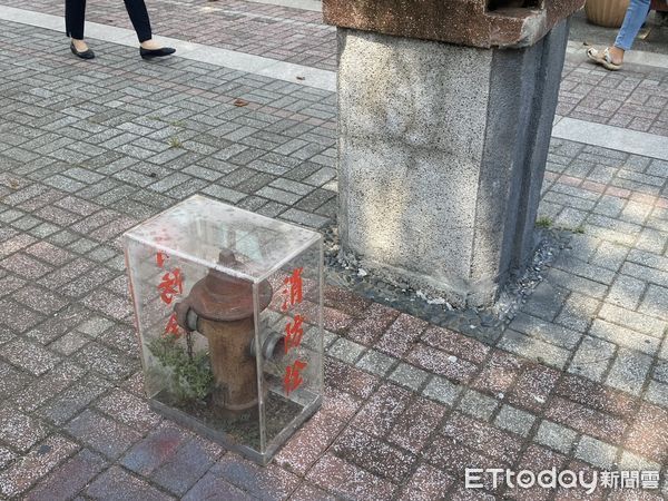 ▲彰化藝術館前的消防栓意外爆紅。（圖／民眾提供）