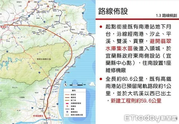 ▲▼高鐵延伸宜蘭路線規劃。（圖／取自環境部網站）