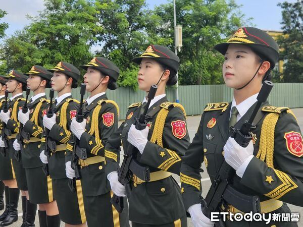 ▲▼  2025「九三大閱兵」、徒步方隊、閱兵村、女民兵、三軍儀隊、維和部隊           。（圖／記者陳冠宇攝）