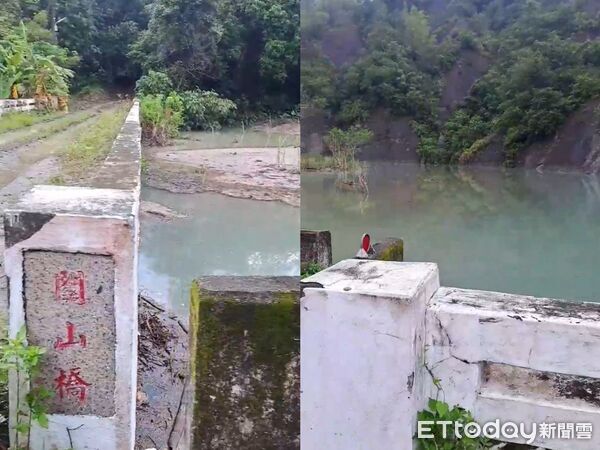 ▲▼ 高雄甲仙關山橋驚見「200m堰塞湖」　下游居民憂潰堤危機 。（圖／記者賴文萱翻攝）
