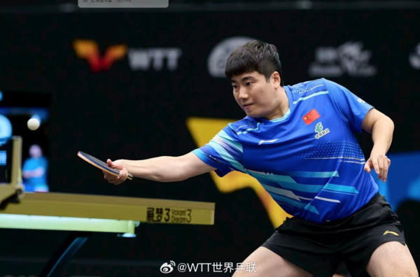 ▲▼梁靖崑第二輪出局。（圖／翻攝自微博@WTT世界乒聯）