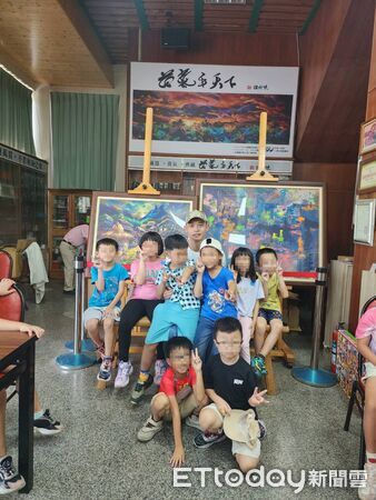 ▲▼    童年渡假村陳明順陳柏任父子致力於推展美術畫畫活動，讓學子們感受與體驗當台灣印象派實踐家的精彩與樂趣  。（圖／童年渡假村提供）