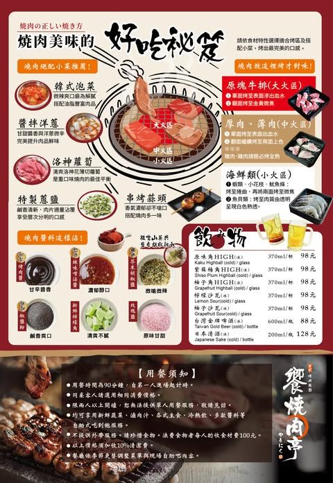 ▲▼饗燒肉亭。（圖／部落客民宿女王芽月授權提供）