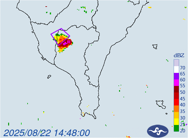 ▲▼大雷雨即時訊息 。（圖／氣象署提供）