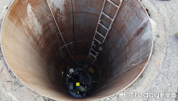 ▲2名越南籍工人在下水道施工時昏迷，其中1人無呼吸心跳送醫急救。（圖／記者陸運陞翻攝）