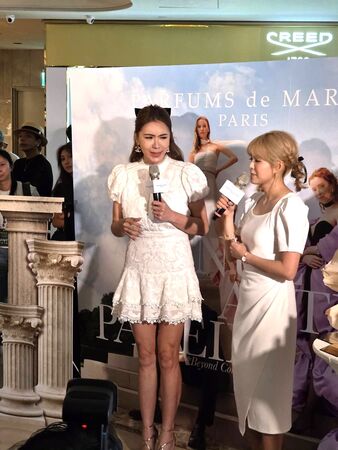 ▲▼小禎今天在法國香氛Parfums de Marly-杜拜流金之夜現身。（圖／記者葉文正攝）