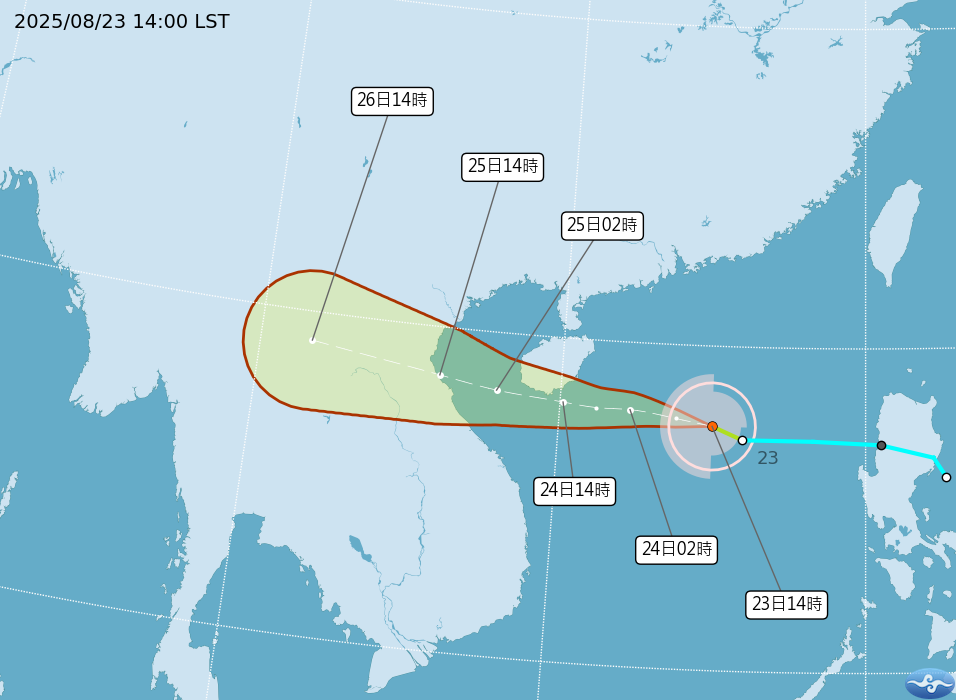 ▲▼劍魚颱風。（圖／氣象署提供）
