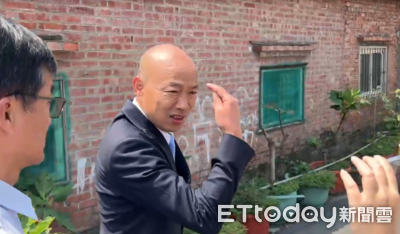 韓國瑜返雲林！豔陽狂曬自嘲「茶葉蛋」　投票前笑了：生意很清淡