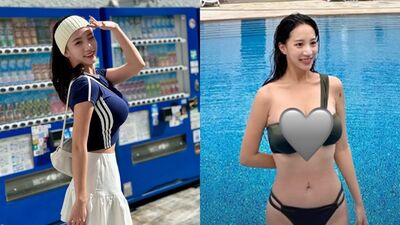 林采緹濕身解放比基尼！　「布料快包不住」一側身曲線看光