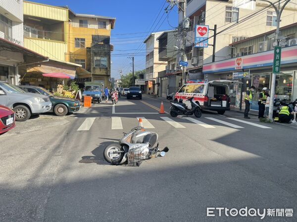 ▲▼東勢區一名投開票所管理員車禍，民政局副局長彭岑凱前往探視。（圖／台中市政府提供）