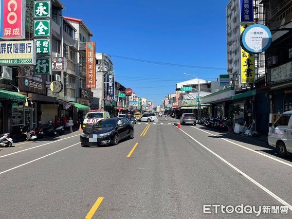 ▲屏東市廣東路與北興街口交通事故。（圖／記者陳崑福翻攝）