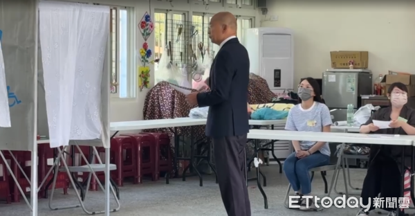 ▲▼             立法院長韓國瑜回雲林投票。（圖／記者游瓊華翻攝，下同）