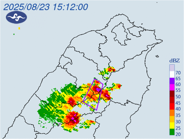 ▲▼大雷雨即時訊息 。（圖／氣象署提供）