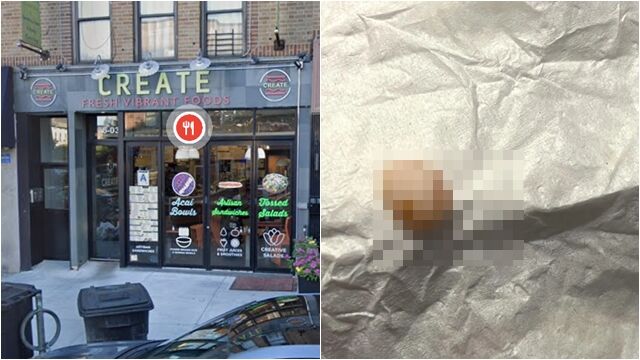 纽约女子吃外带鸡肉卷吃出一截“手指” 崩溃了