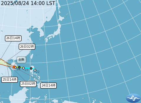 ▲▼劍魚颱風。（圖／氣象署提供）