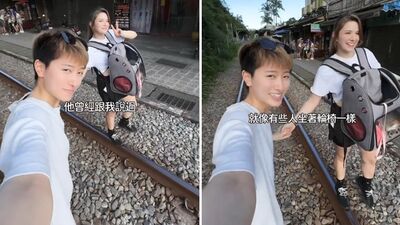 《黑澀會》女星「違法進平溪鐵軌錄影」！畫面曝　急道歉：很多人不知道
