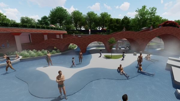 ▲▼「蘭陽溫泉浴」工程大眾湯屋的模擬圖。（圖／宜縣府提供，下同）