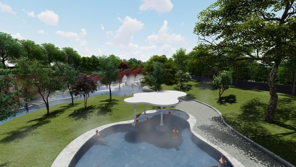 ▲▼「蘭陽溫泉浴」工程大眾湯屋的模擬圖。（圖／宜縣府提供，下同）