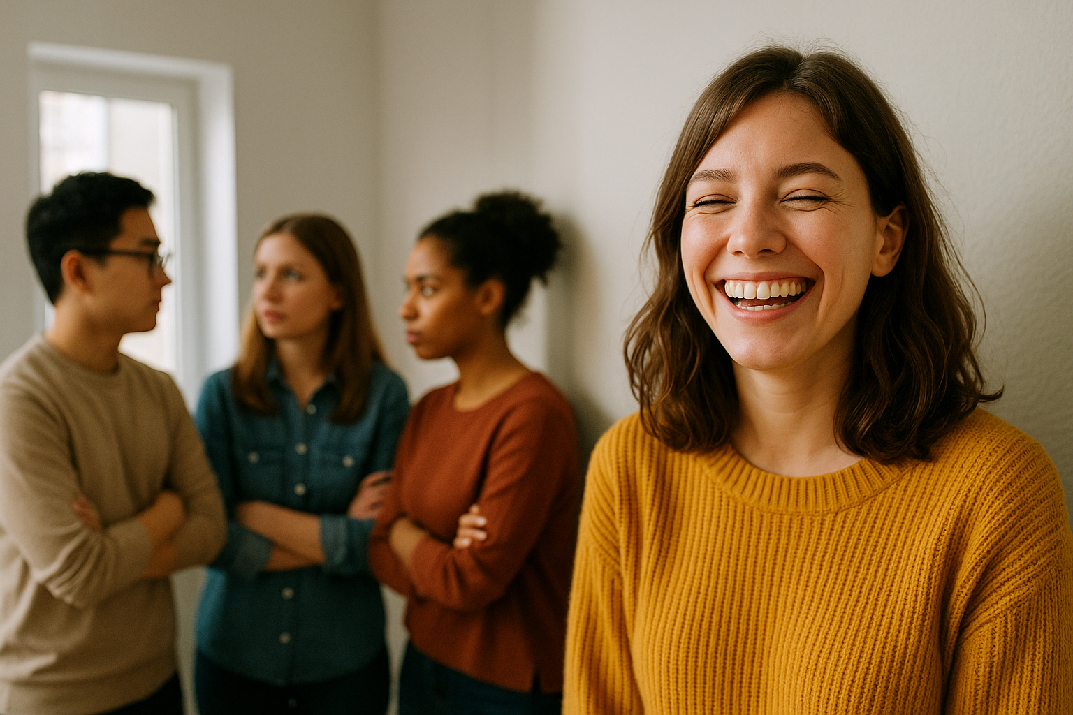 ▲點頭之交,邊緣人,打招呼。（圖／AI製圖）