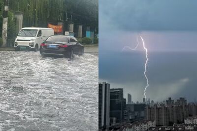 半小時降13℃！上海突「大暴雷雨＋冰雹」　居民傻：前1秒晴天