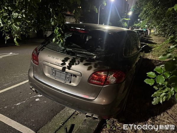 ▲▼高雄保時捷遭人「毀滅級破壞」 ，畫面曝光。（圖／勇安運動有限公司授權提供）