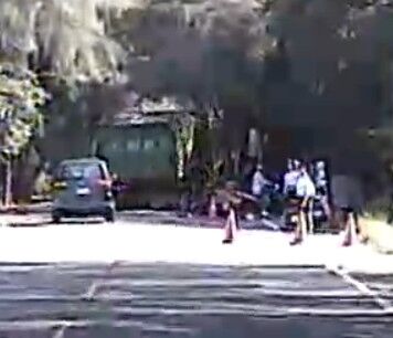 ▲彰化二林鎮綠色隧道機車騎士碰撞。（圖／民眾提供）