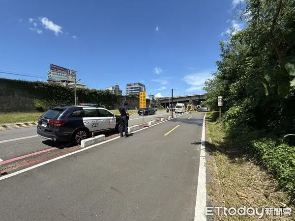 ▲新北市新莊區大漢橋墩驚見浮屍，部分骨骼缺失身分難辨。（圖／記者陳以昇翻攝，下同）