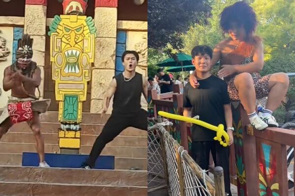 ▲野人須與遊客互動。（圖／翻攝自小紅書）