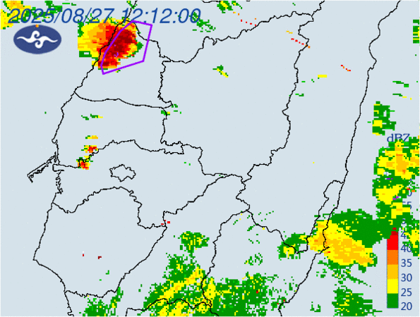 ▲▼大雷雨即時訊息 。（圖／氣象署提供）