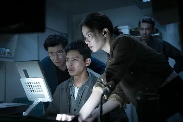 ▲《96分鐘》劇照：（左起）王柏傑、林柏宏、宋芸樺、李李仁。（圖／華影國際提供）