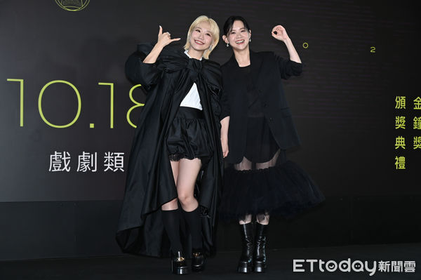 ▲▼第60屆金鐘獎戲劇及節目類典禮主持人Lulu黃路梓茵跟曾寶儀發布記者會。（圖／記者李毓康攝）