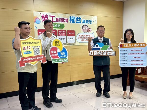 ▲2025年起國定假日增至16天，勞工權益大進步，勞工局提醒僱主依法給假給薪。（圖／記者林東良翻攝）