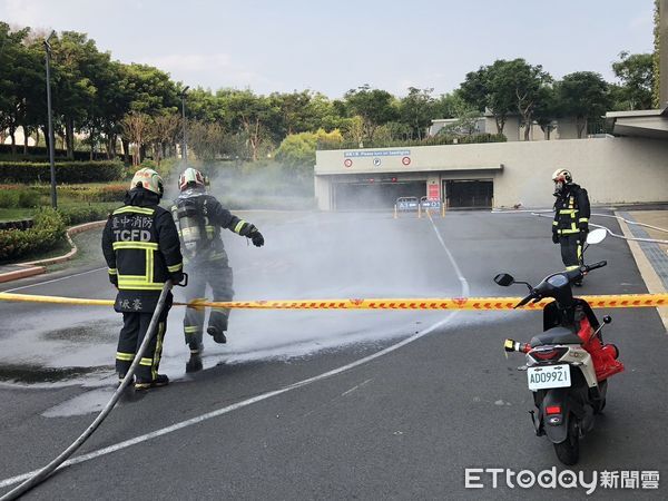 ▲美光后里廠氣體外洩 。（圖／消防局提供）