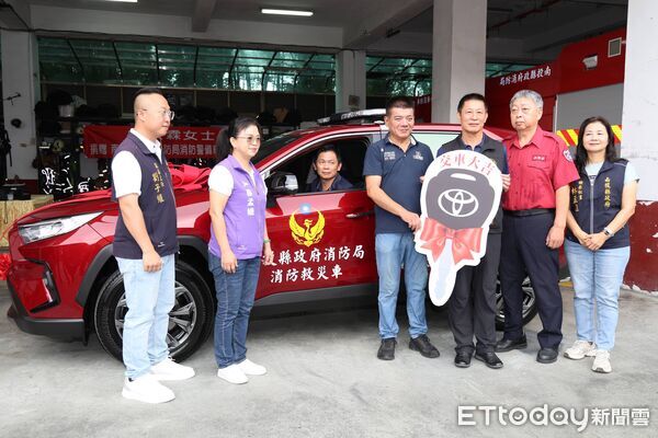 ▲山友賴玫霖遺愛人間，捐贈南投縣政府消防局消防警備車。（圖／記者高堂堯翻攝）