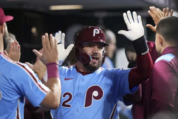 ▲費城人重砲舒瓦伯（Kyle Schwarber）。（圖／達志影像／美聯社）