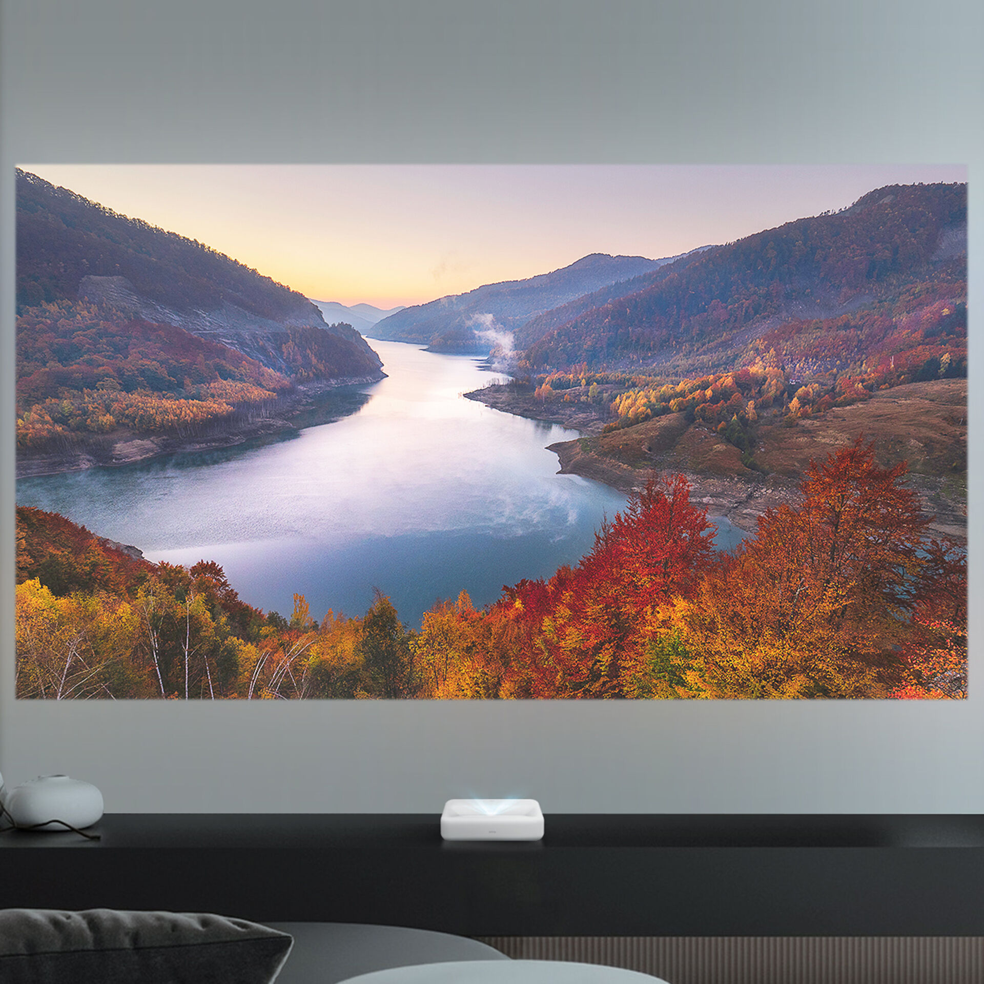 ▲OVO短焦投影機「雷射電視mini SS1」。（圖／品牌提供）