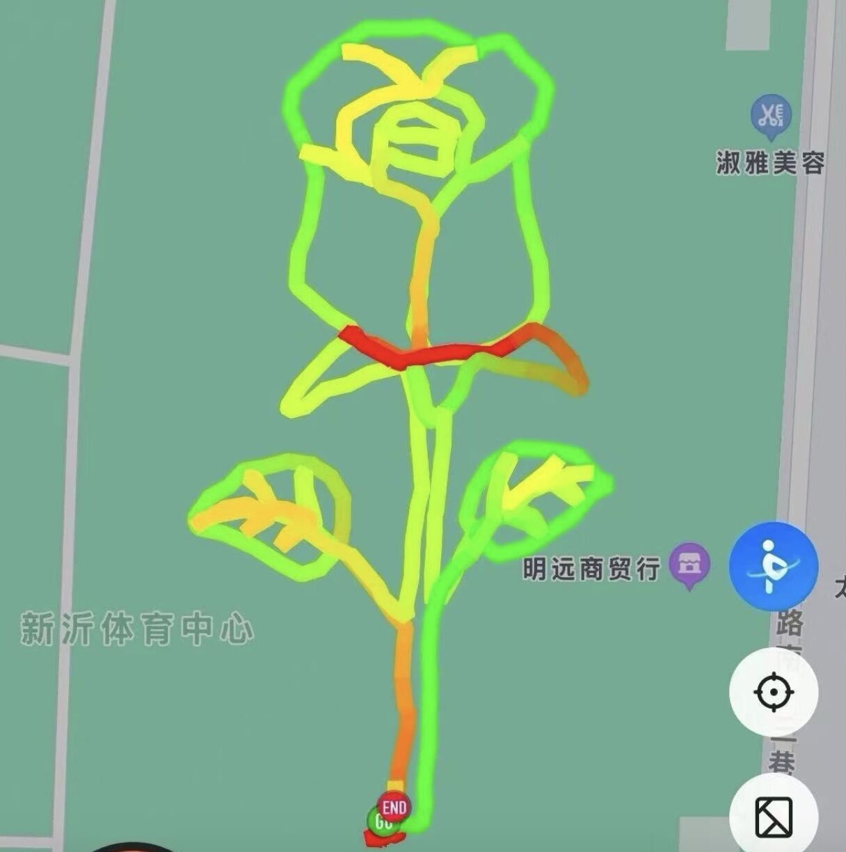 ▲七夕最震撼創意禮物，用跑的畫出對另一半的愛。（圖／翻攝潮新聞）