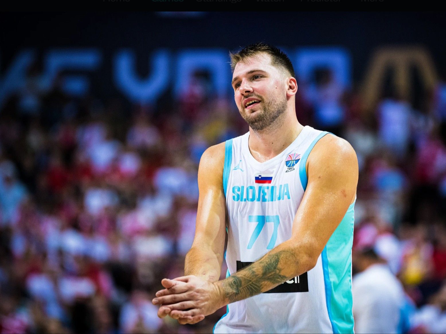 ▲▼湖人新門面唐西奇披上斯洛維尼亞戰袍征戰歐錦賽，首戰狂轟34分還是輸 。（圖／翻攝自FIBA官網）